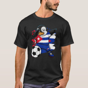 T-shirt Dabbing Penguin Cuba Fans de football Jersey Footb