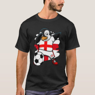 T-shirt Dabbing Penguin England Soccer Fans Jersey Footbal