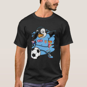T-shirt Dabbing Penguin Fiji Soccer Fans Jersey Drapeau Fo