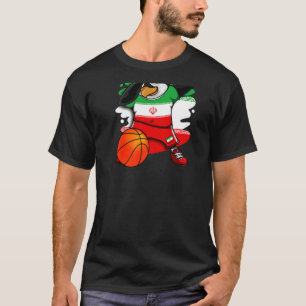 T-shirt Dabbing Penguin Iran Basketball Fans Jersey Bball