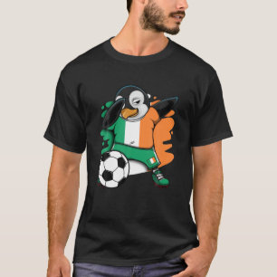 T-shirt Dabbing Penguin Irlande Soccer Fans Jersey Footbal