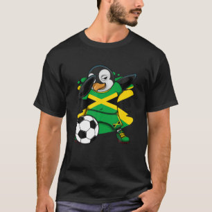 T-shirt Dabbing Penguin Jamaïque Soccer Fans Jersey Footba