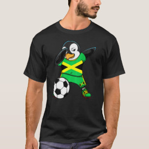 T-shirt Dabbing Penguin Jamaïque Soccer Fans Jersey Footba