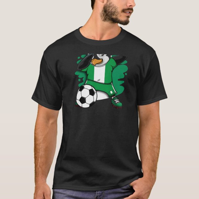 T-shirt Dabbing Penguin Nigeria Fans de football Jersey Fo (Devant)
