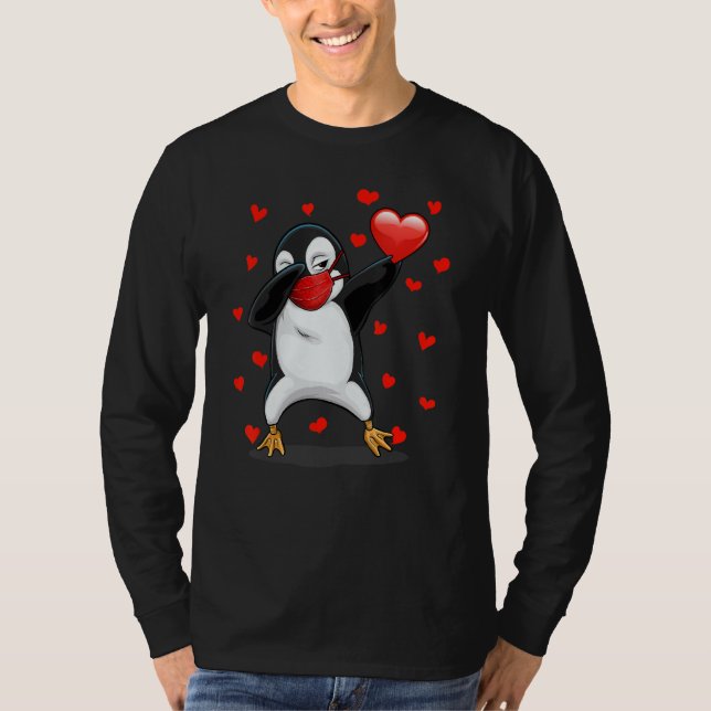 T-shirt Dabbing Penguin Visage Masque Dab Dance Funny Vale (Devant)