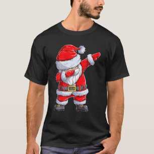 T-shirt Dabbing Père Noël Christmas Tree Lights Noël Cadea