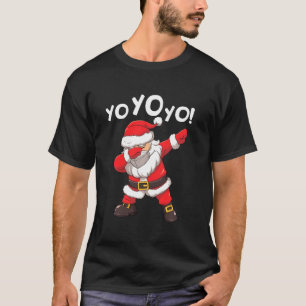 T-shirt Dabbing Père Noël Dans Le Masque Visage Yo Yo Yo D