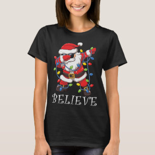 T-shirt Dabbing Père Noël Dans Les Lunettes De Soleil Croi