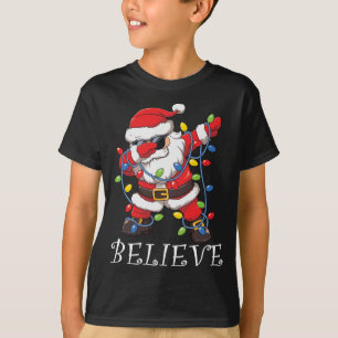 T-shirt Dabbing Père Noël Dans Les Lunettes De Soleil Croi