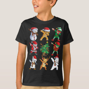 T-shirt Dabbing Père Noël Elf Friends Noël