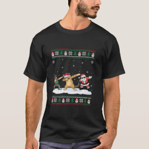 T-shirt Dabbing Père Noël Elf Savannah Chat Filles Garçons