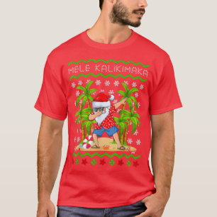 T-shirt Dabbing Père Noël Hawaiian Mele Kalikimaka Noël I