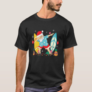 T-shirt Dabbing Père Noël Noël En Juillet Été Hawaïen