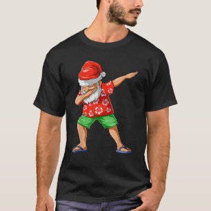 T-shirt Dabbing Père Noël Noël En Juillet Parti Hawaiian S