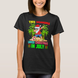 T-shirt Dabbing Père Noël Palm Tree Cette Grand-Mère Aime 