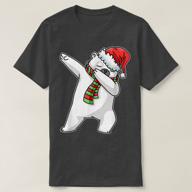 T-shirt Dabbing Père Noël Polar Ours Noël Drôle Noël Drôle (Design devant)