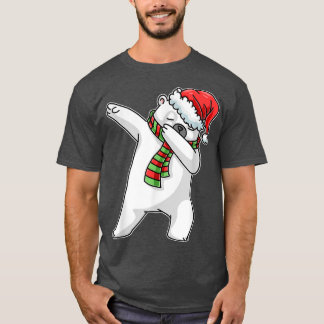 T-shirt Dabbing Père Noël Polar Ours Noël Drôle Noël Drôle