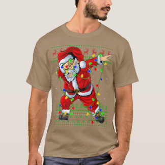 T-shirt Dabbing Père Noël pour les garçons Filles Luminair