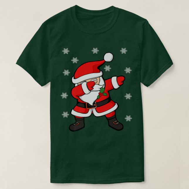 T-shirt Dabbing Père Noël Santa Claus Funny Christmas Prem (Design devant)