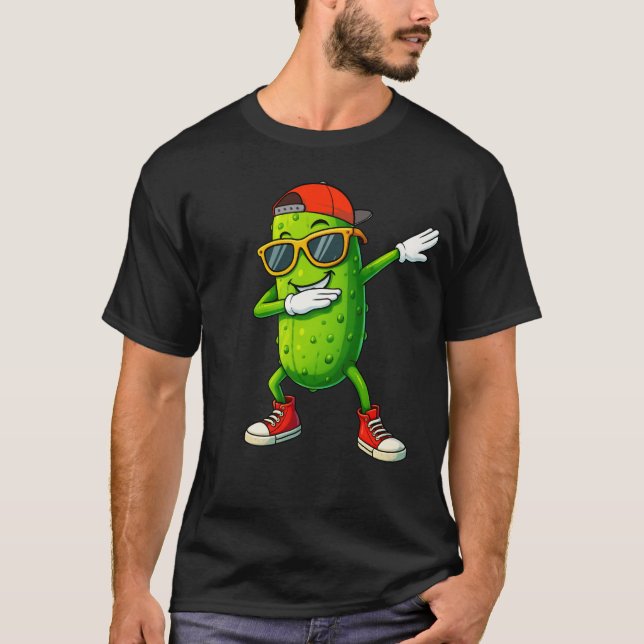 T-shirt Dabbing Pickle Dancing Concombre Drôle Picker Love (Devant)