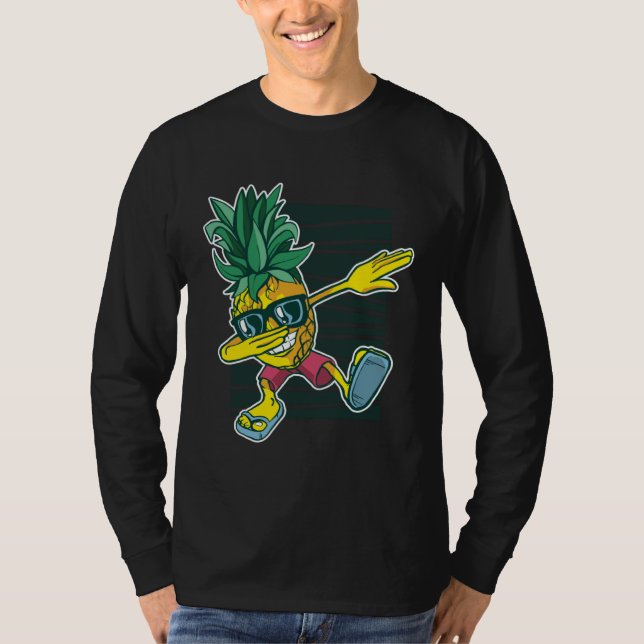 T-shirt Dabbing Pineapple Sunglasses Aloha Beaches Hawaii  (Devant)