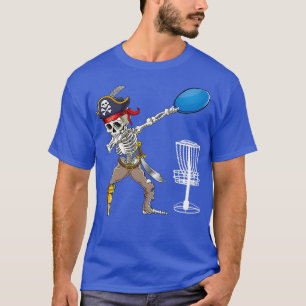 T-shirt Dabbing Pirate Skeleton Chemise Cool Disque Golf C