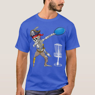 T-shirt Dabbing Pirate Skeleton Chemise Cool Disque Golf C