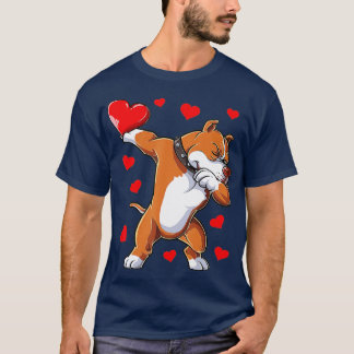 T-shirt Dabbing Pit Bull Heart Valentines Day Boys Kids Me