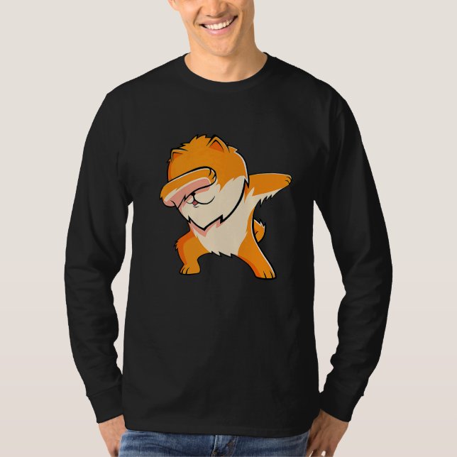 T-shirt Dabbing Pomeranian Chien Dab Dance (Devant)