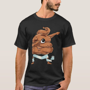 T-shirt Dabbing Poop Drôle Poo Costumes Cadeaux Tee - shir