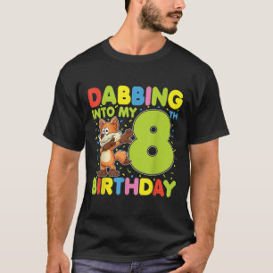 T-shirt Dabbing Pour Mon Anniversaire De 8 Ans Renard Huit