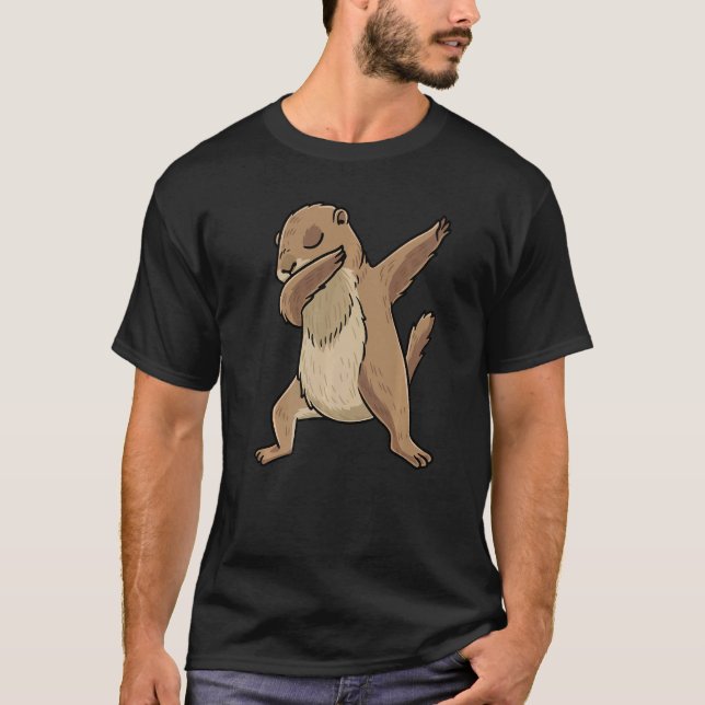 T-shirt Dabbing Prairie Chien Rodent (Devant)