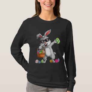 T-shirt Dabbing Rabbit Jour de Pâques Oeufs Dab Garçons Fi