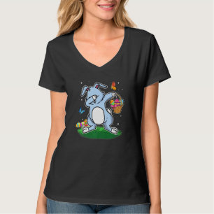 T-shirt Dabbing Rabbit Jour de Pâques Oeufs Dab Garçons Fi