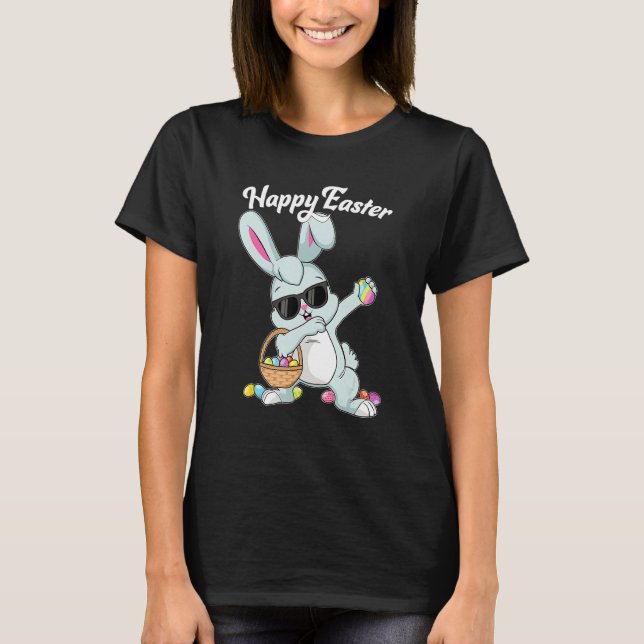 T-shirt Dabbing Rabbit Joyeux OEufs de Pâques Dab Garçons  (Devant)