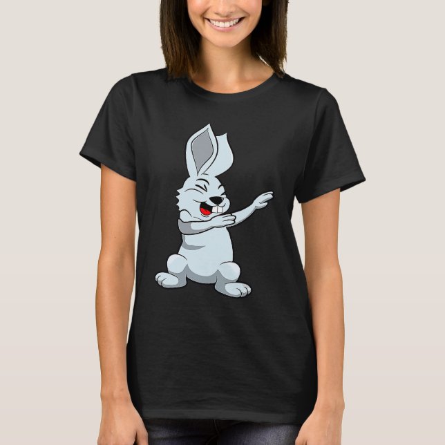 T-shirt Dabbing Rabbit Oeufs de Pâques Bunny Dabbing Garço (Devant)