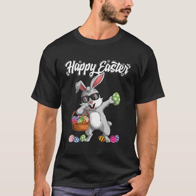 T-shirt Dabbing Rabbit OEufs de Pâques Dab Bunny (Devant)
