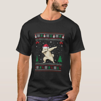 T-shirt Dabbing Samoyé Chien Santa Hat Garçons Filles Enfa