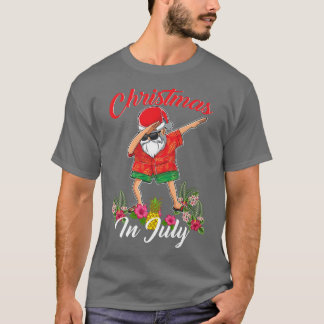 T-shirt Dabbing Santa Christmas à July Boys Men Hawaiian 