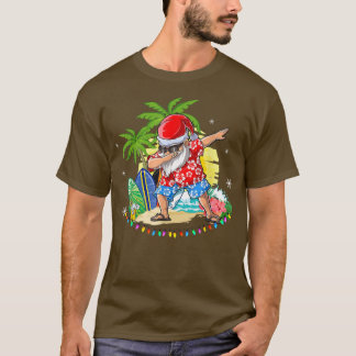 T-shirt Dabbing Santa Christmas à July Boys Men Hawaiian 