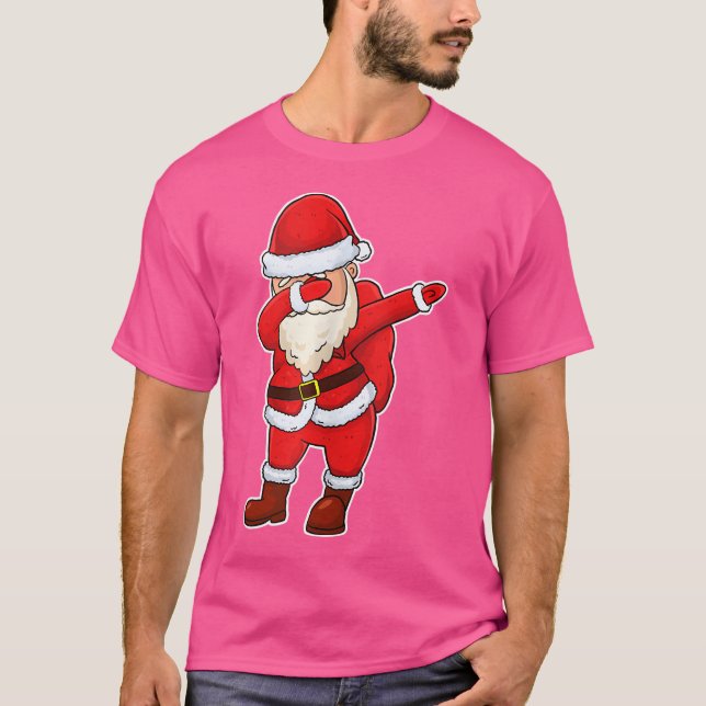 T-shirt Dabbing Santa Claus Funky Christmas Dab Cadeau Hip (Devant)