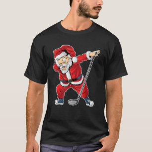 T-shirt Dabbing Santa Claus Jouer Golf Père Noël Golf