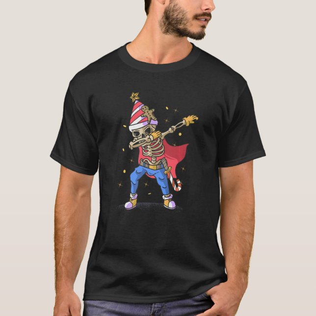 T-shirt Dabbing Skeleton (Devant)