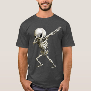 T-shirt Dabbing Skeleton Art drôle Jolly roger Halloween K