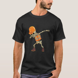 T-shirt Dabbing Skeleton Engineer Casquette Halloween Dab 