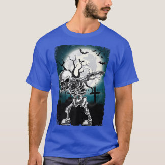 T-shirt Dabbing Skeleton Halloween Enfants garçons Cool