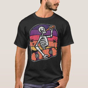 T-shirt Dabbing Skeleton Skateboard Skeletons Gi