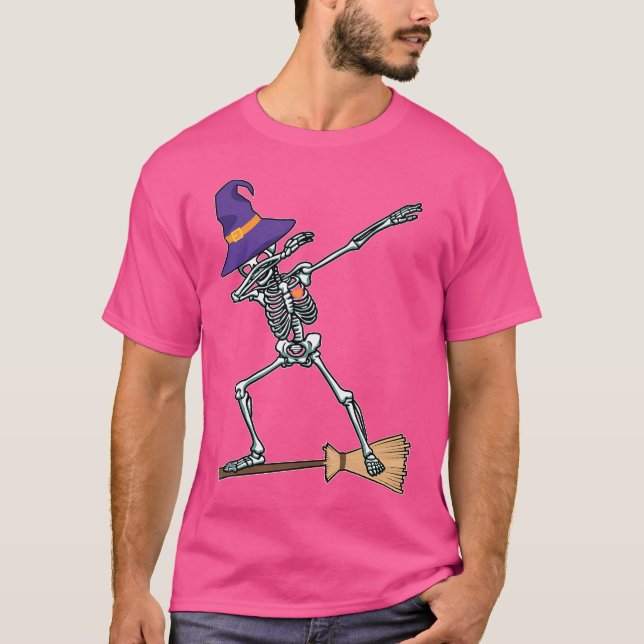 T-shirt Dabbing Skeleton Witch Daby Hip hop Skull G (Devant)