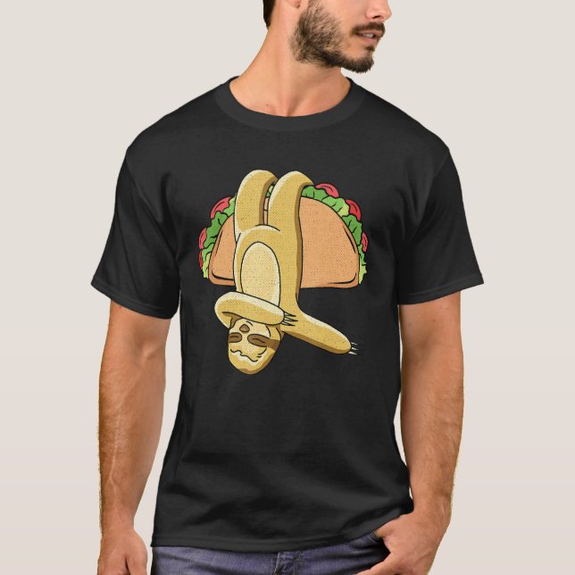 T-shirt Dabbing Sloth Cinco De Mayo Funny Taco Party Mexic (Devant)