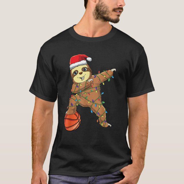 T-shirt Dabbing Sloth Dab Joueur De Basket-Ball Garçons Cu (Devant)